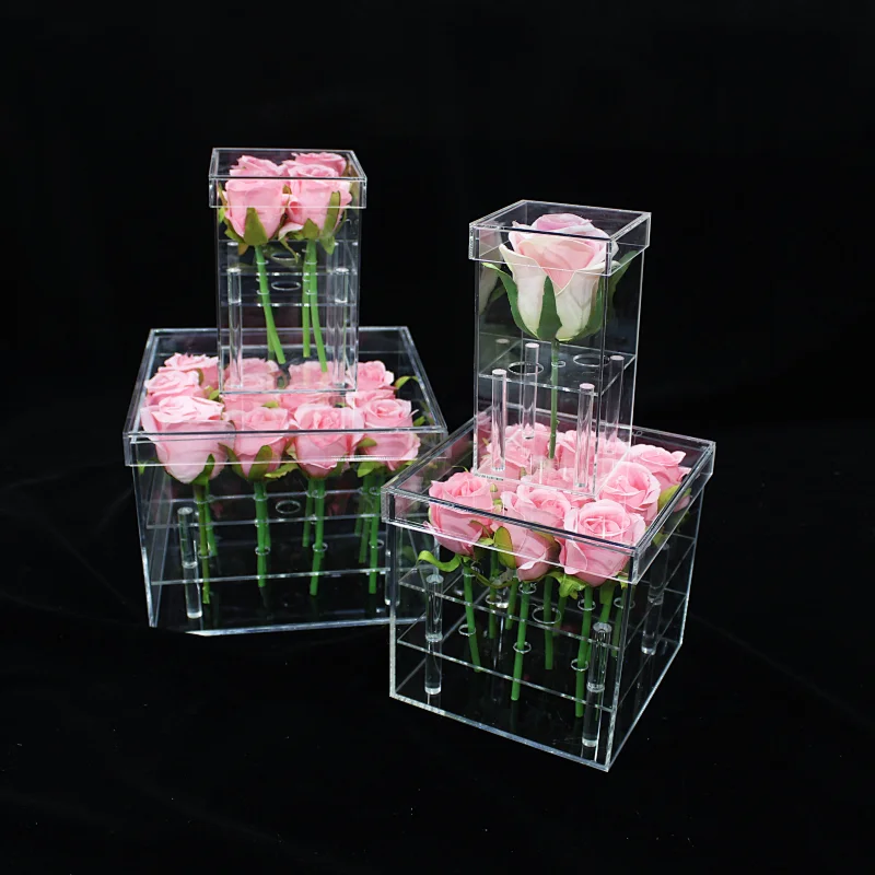 Naxilai Customized Acrylic Transparent Flower Gift Box
