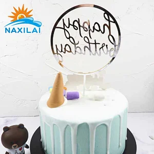 Naxilai Acrylic Happy Birthday Cake Topper