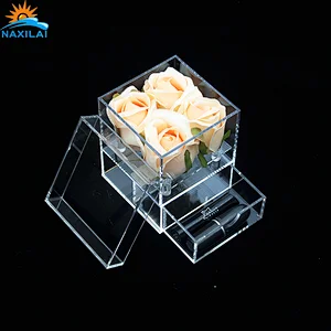 Naxilai 4 Holes With Drawer Acrylic Flower Box