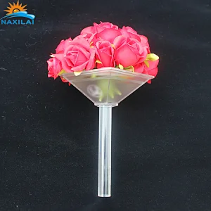Naxilai Acrylic Hand Held Bouquet Holders Small Bouquet Holders