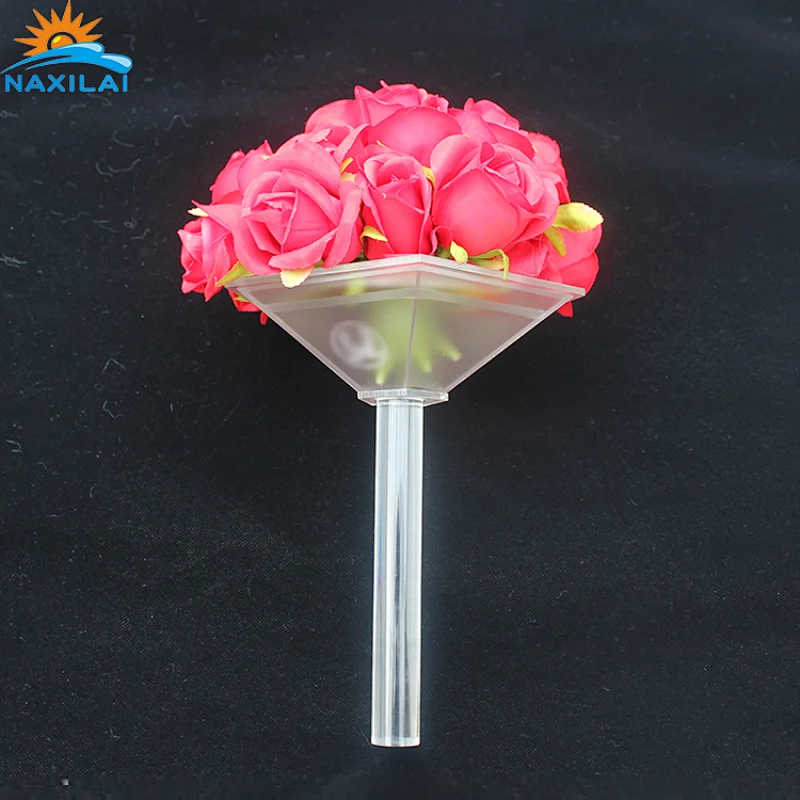 Naxilai Acrylic Hand Held Bouquet Holders Small Bouquet Holders