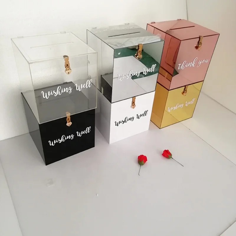 Naxilai Customized Acrylic Wishing Well Box With Lock
