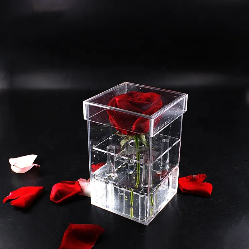 Naxilai 1 Hole Acrylic Wedding Flower Gift Box