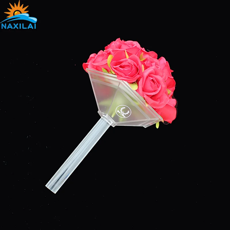 Naxilai  Acrylic Wedding flower Holder Roses Bouquet