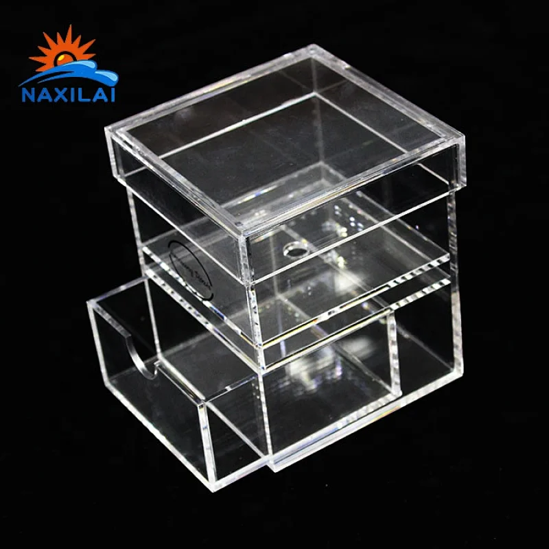 Naxilai 1 Hole With Drawer Rose Acrylic Box