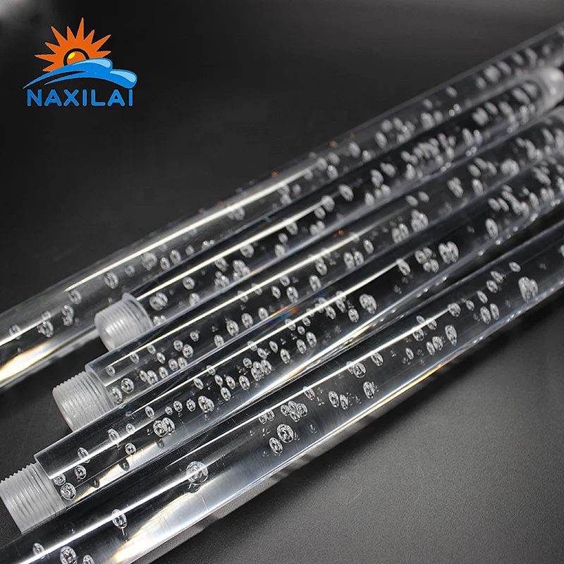 Naxilai Round Acrylic Plastic Rod Threaded Poles