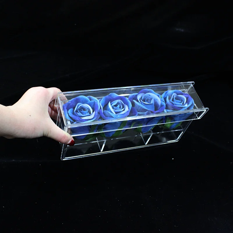 Naxilai 4 Holes Rectangular plexiglass Flower box