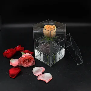 Naxilai Luxury Clear Acrylic Flower Box