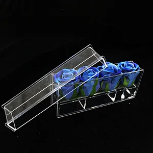 Naxilai 4 Holes Rectangular plexiglass Flower box