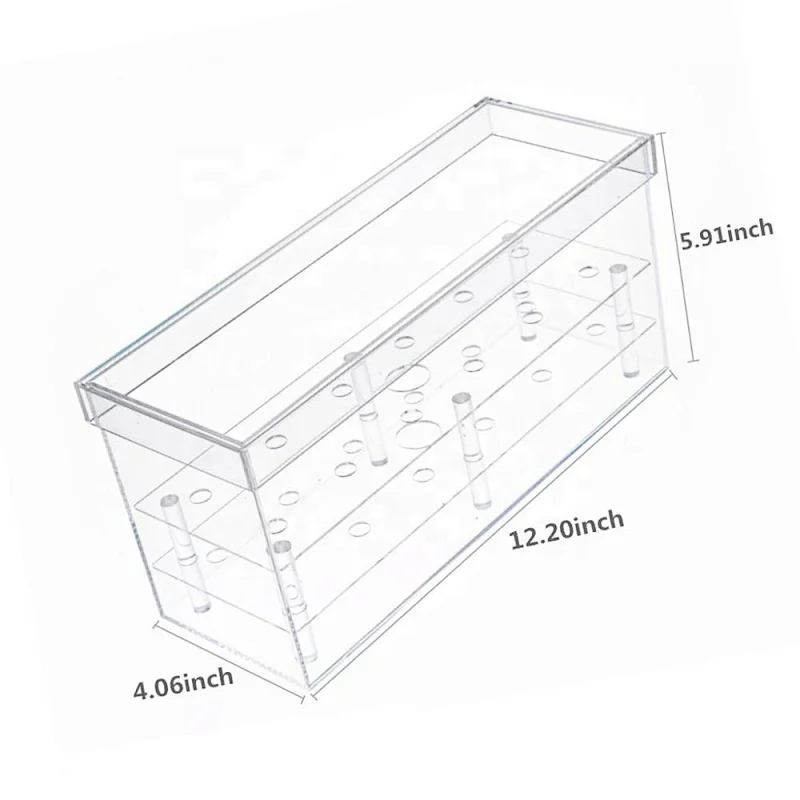 Naxilai 12 Holes Rectangle Acrylic Flower Display Case