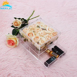 Naxilai 12 Holes With Drawer Transparent Acrylic Flower Box