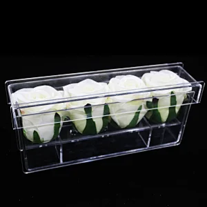 Naxilai 4 Holes Rectangular plexiglass Flower box
