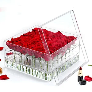 Naxilai 25-Hole Transparent Acrylic Flower Box