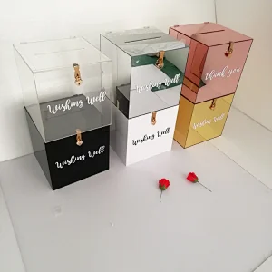 Naxilai Acrylic Wishing Well Invitation Letter Box With Lock