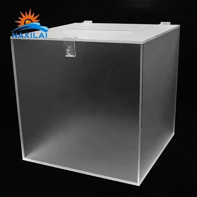 Naxilai Customized Acrylic Wishing Well Box With Lock