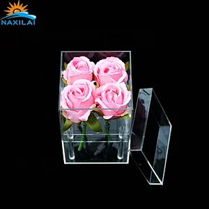 Naxilai 4 Holes Clear Acrylic Flower Box