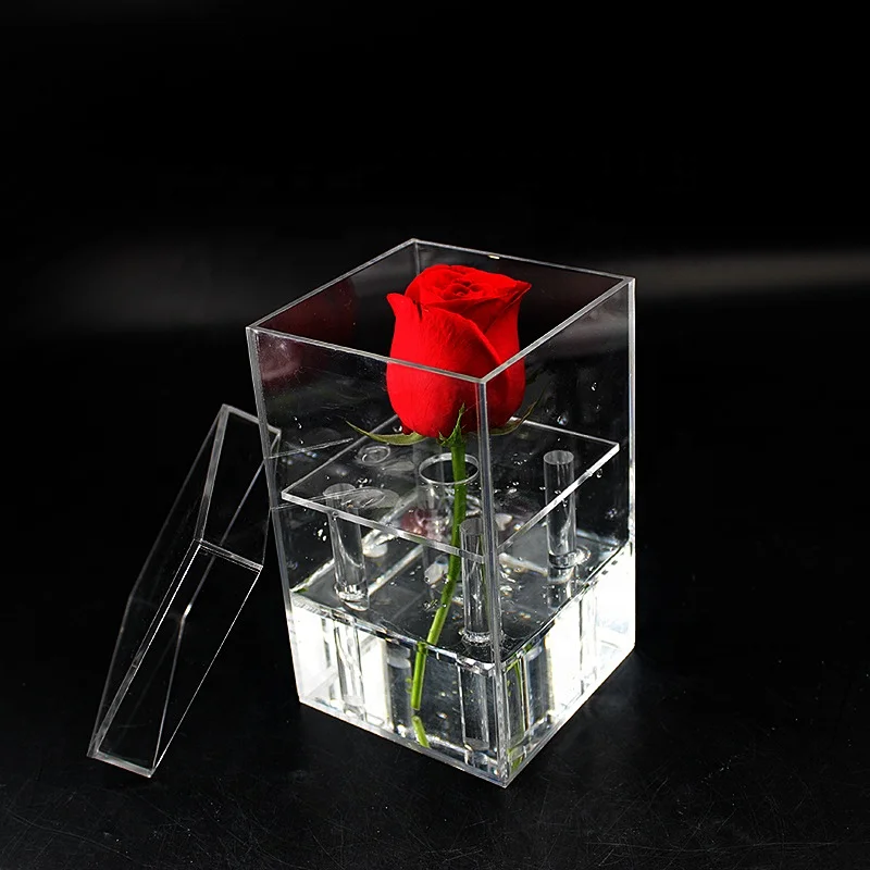 Naxilai 1 Hole Acrylic Wedding Flower Gift Box