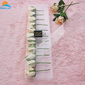 Naxilai Top Grade Clear Plastic Acrylic Packaging Box for Flowers With Lid