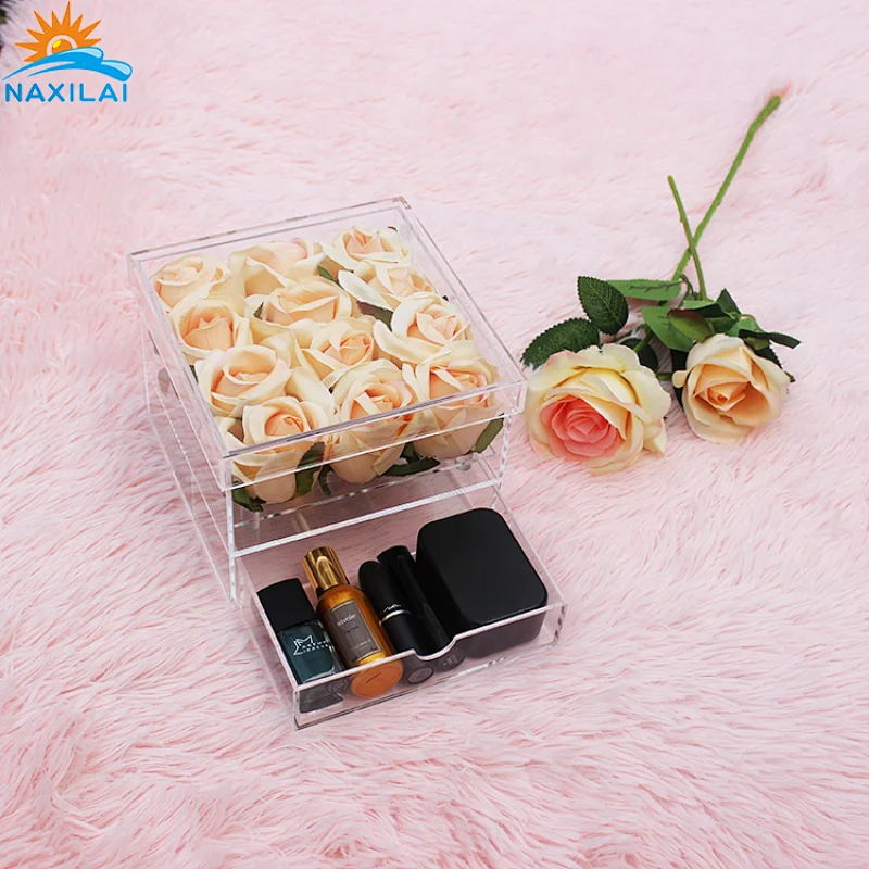 Naxilai 12 Holes With Drawer Transparent Acrylic Flower Box