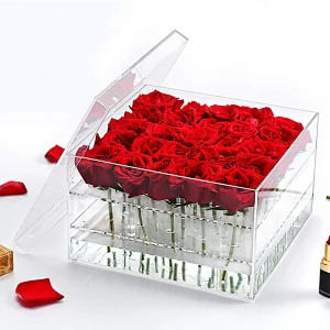 Naxilai 25-Hole Transparent Acrylic Flower Box