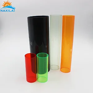 transparent red plastic tube