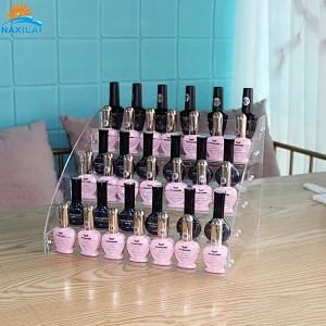 Naxilai Nail Polish Acrylic Display Stand Cosmetic Display Plastic Rack