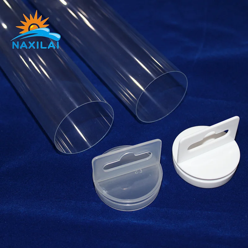 Naxilai See-Through Plastic Soft Clear Packing Tube With  Hang Plug Cap