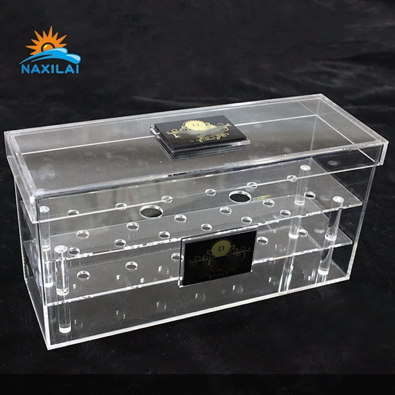 Naxilai 12 Holes Rectangle Acrylic Flower Display Case
