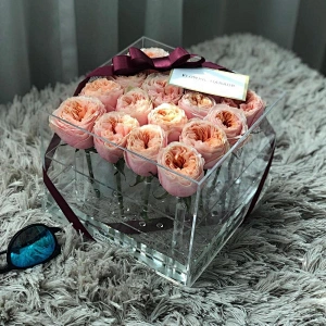 Naxilai 16 Holes Valentines Gift Plastic Rose Display Case