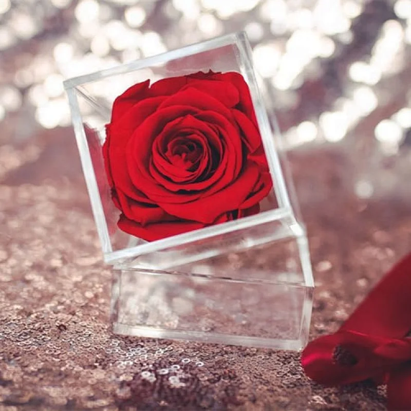 Naxilai 1 Hole Small Acrylic Single Flowers Box