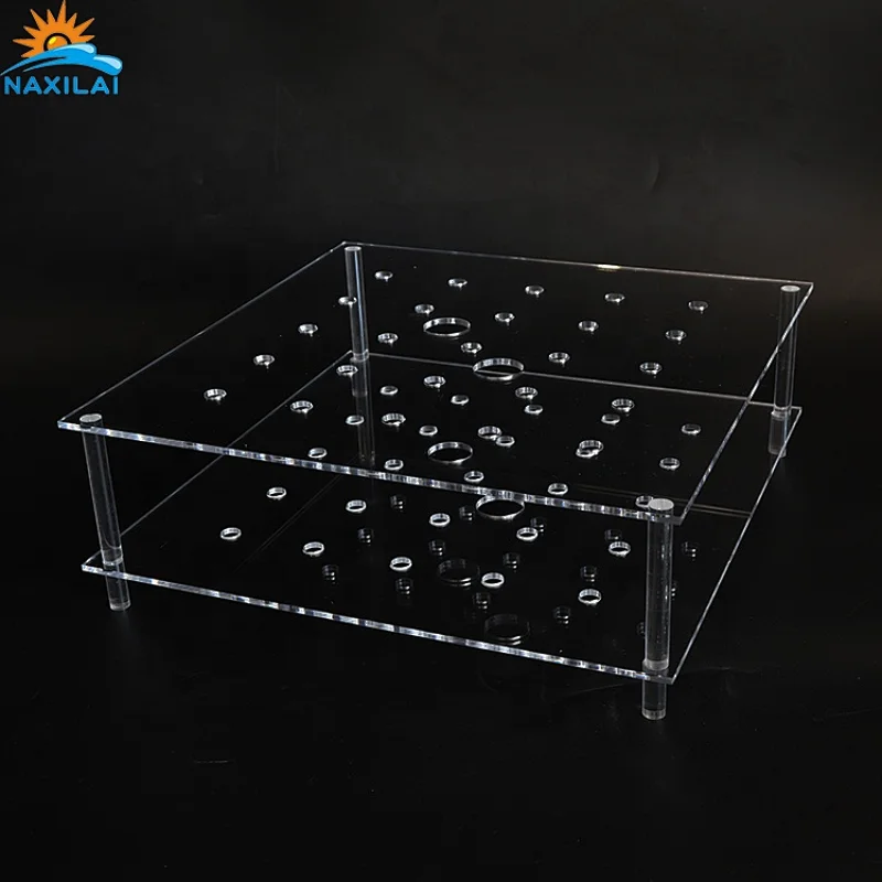 Naxilai 25 Holes With Drawer Clear Acrylic Roses Flowers Box