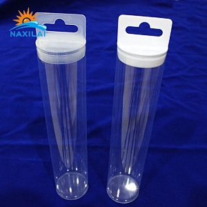Naxilai See-Through Plastic Soft Clear Packing Tube With  Hang Plug Cap