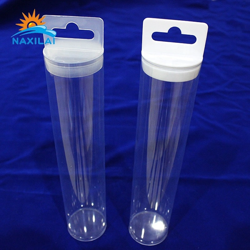 Naxilai See-Through Plastic Soft Clear Packing Tube With Hang Plug Cap