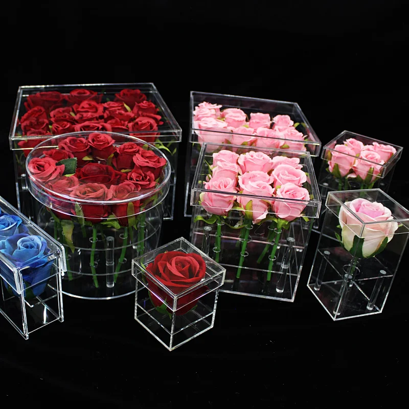 Naxilai Customized Acrylic Transparent Flower Gift Box