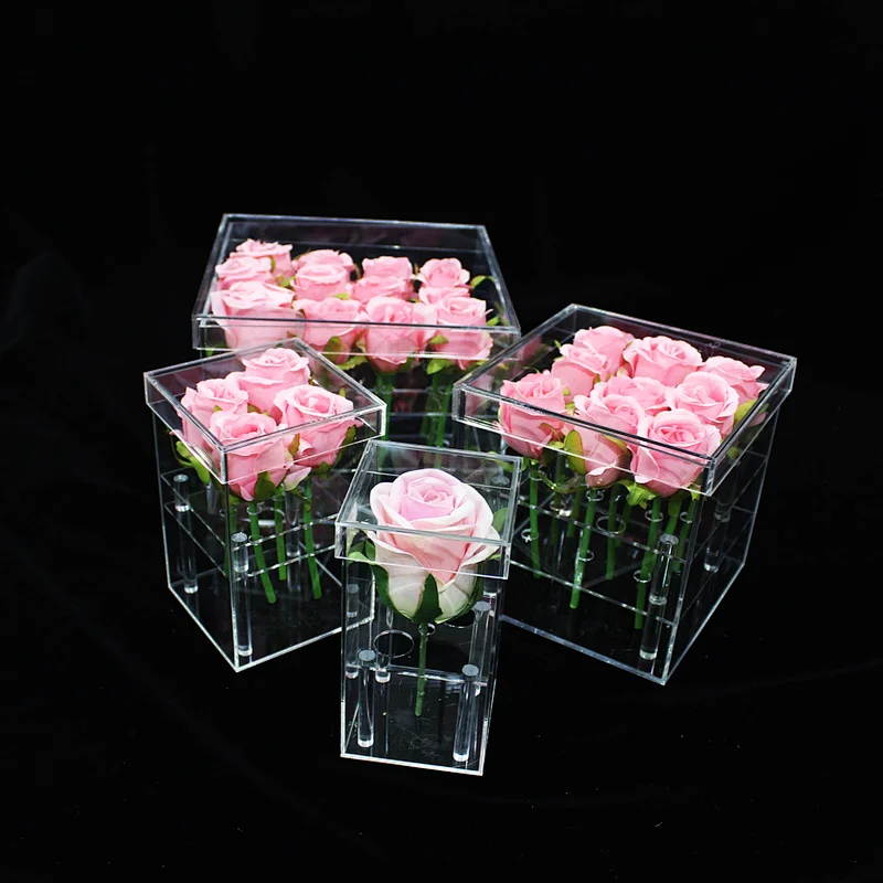 Naxilai Customized Acrylic Transparent Flower Gift Box