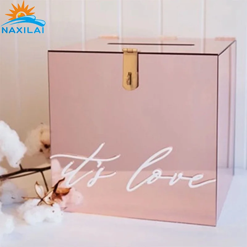 Naxilai acrylic wedding invitation card box