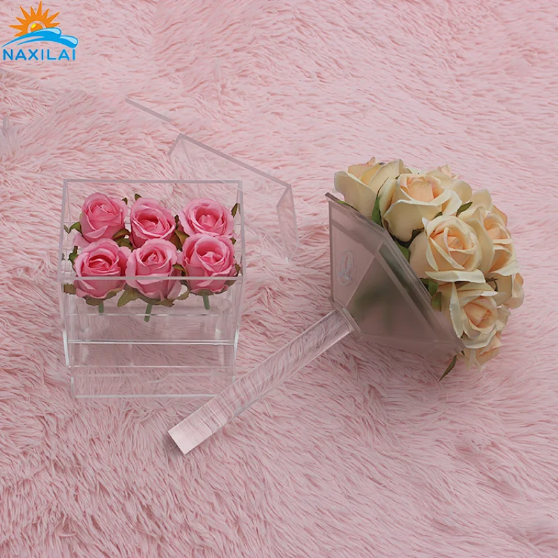Naxilai Acrylic Hand Held Bouquet Holders Small Bouquet Holders