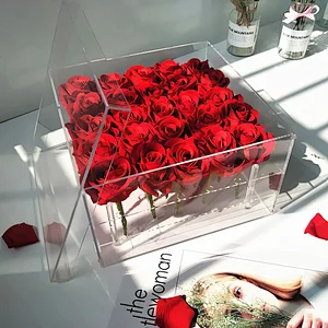 Naxilai 25-Hole Transparent Acrylic Flower Box