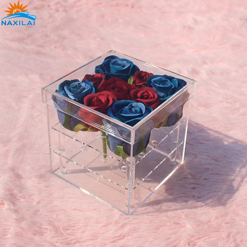 Naxilai 9 Holes Preserved Flowers Display Box