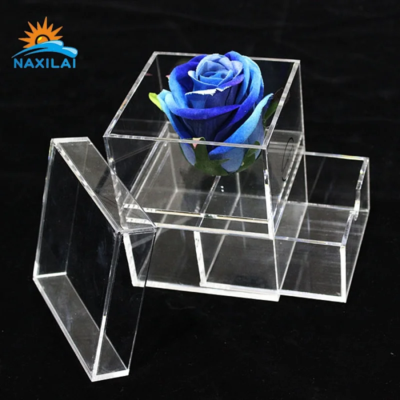 Naxilai 1 Hole With Drawer Rose Acrylic Box