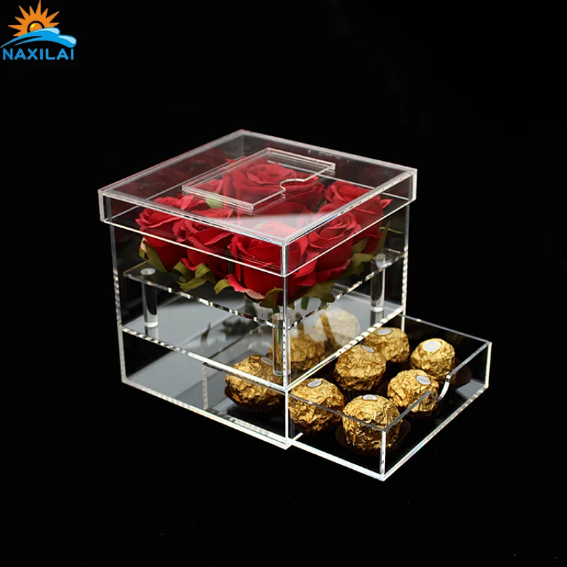 Naxilai 9 Holes With Drawer Acrylic Flower Box