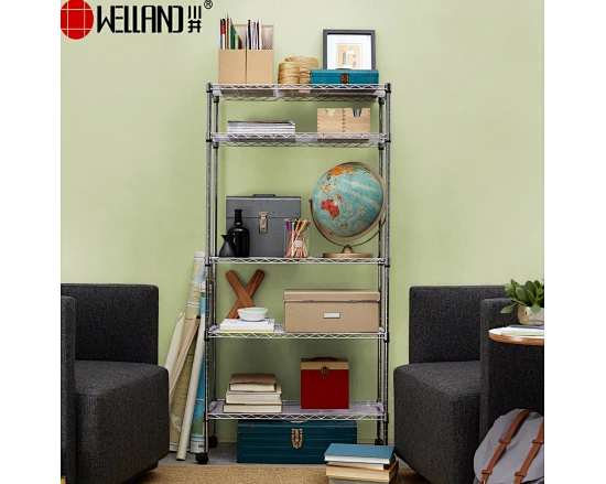 rolling wire shelving