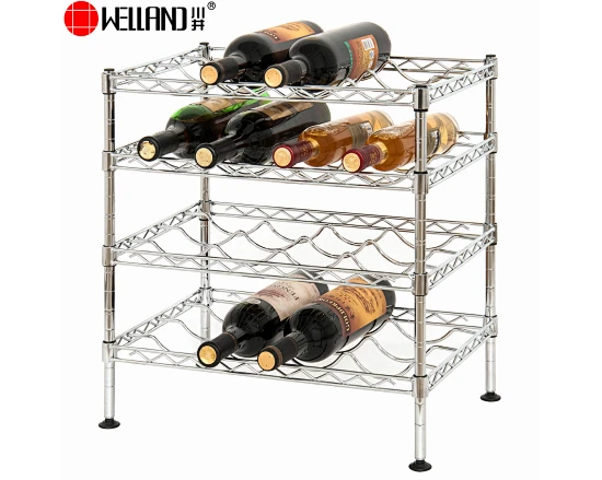 estante de almacenamiento de vino de metal
