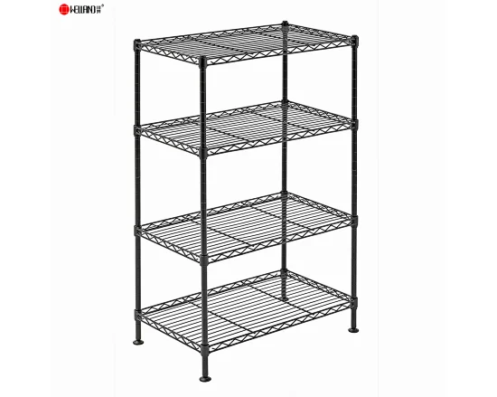 DIY 4 Tiers Metallic Wire Rack Shelf