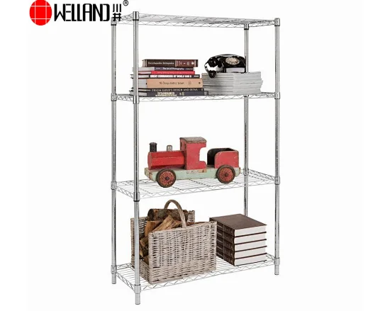 4 tiers chrome metal wire shelf factory