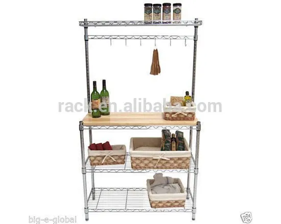 chrome metal kitchen microwave oven shelf