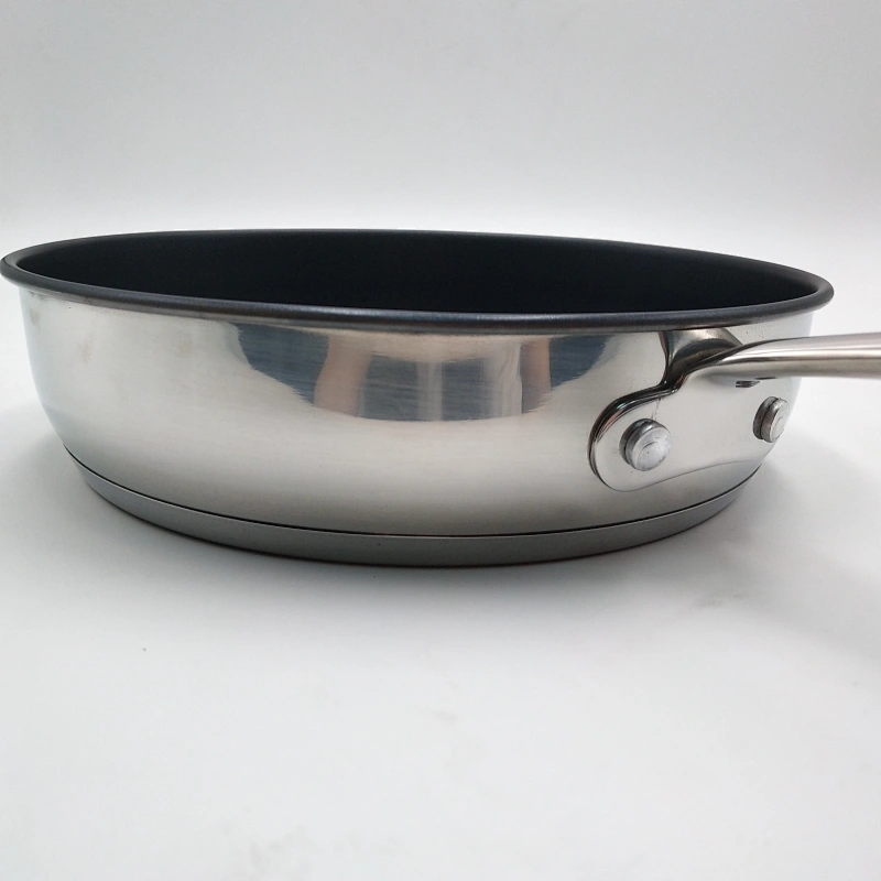 Stainless steel non-stick fry pan