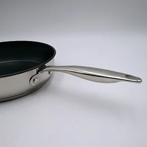 Stainless steel non-stick fry pan