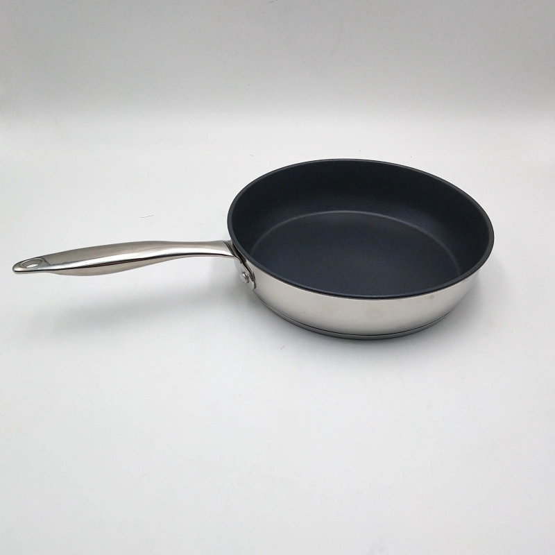 Stainless steel non-stick fry pan