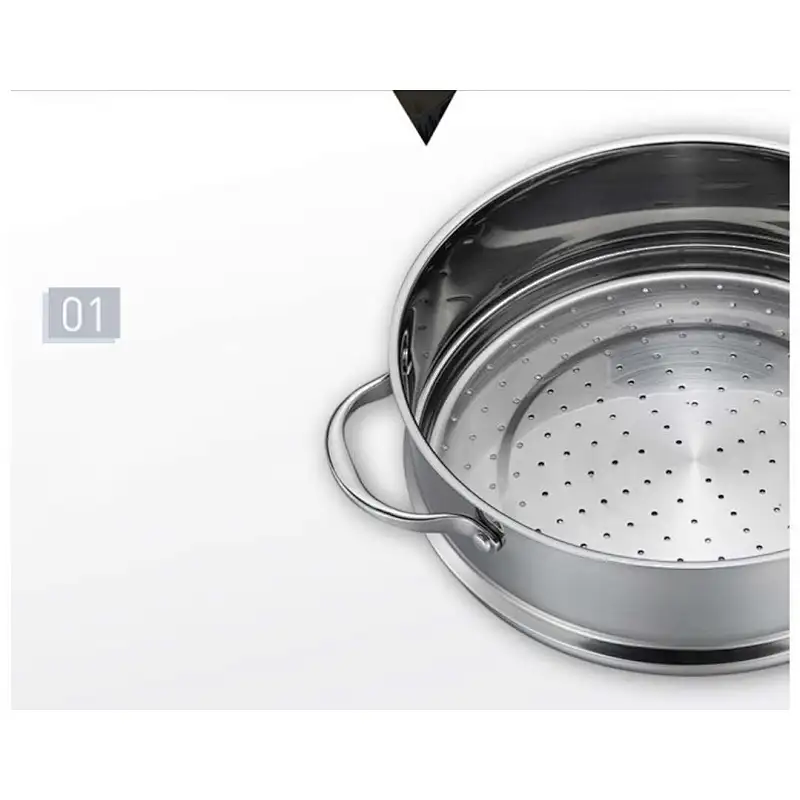 28 cm stainless steel 3-tier steamer